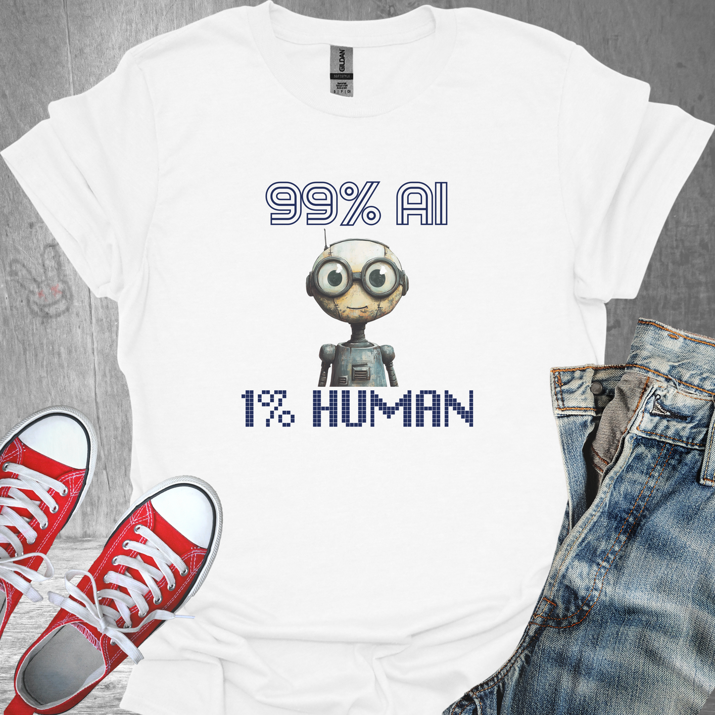 99% Ai .. 1% Human - Unisex Jersey Short Sleeve Tee