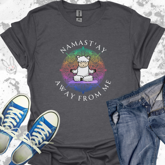 Namast'ay Away From Me- Sheep - Unisex Jersey Short Sleeve Tee