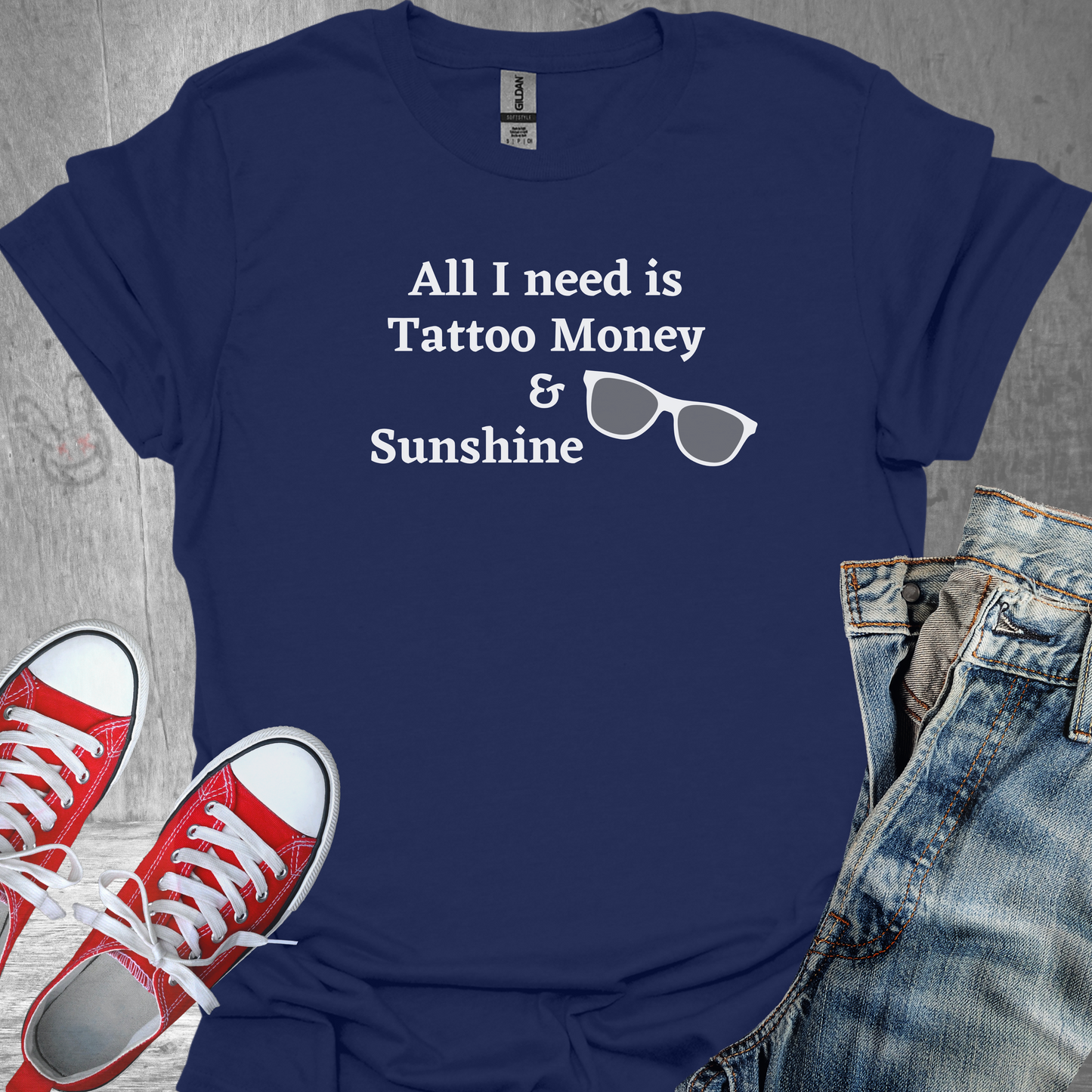 Tattoo money and Sunshine - Unisex Jersey Short Sleeve Tee