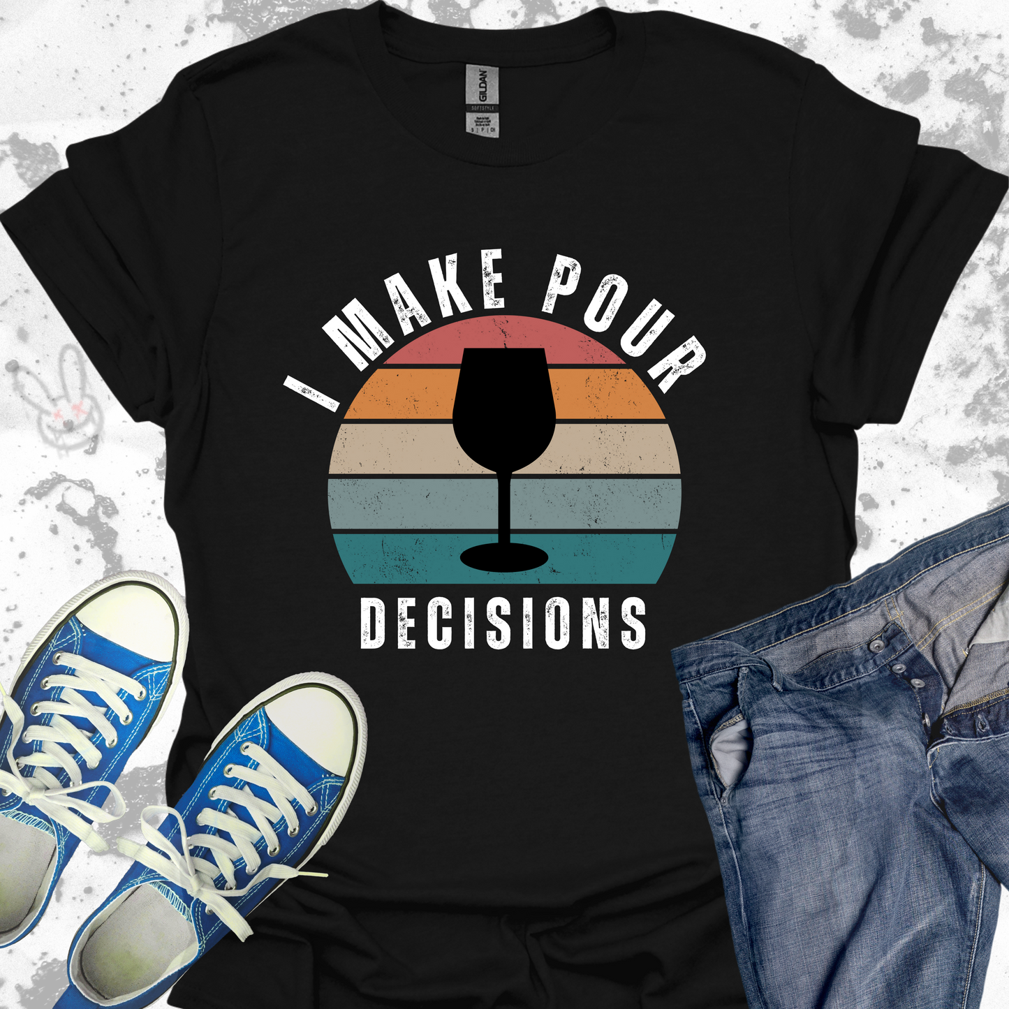 I make Pour Decisions-Wine- Unisex Jersey Short Sleeve Tee