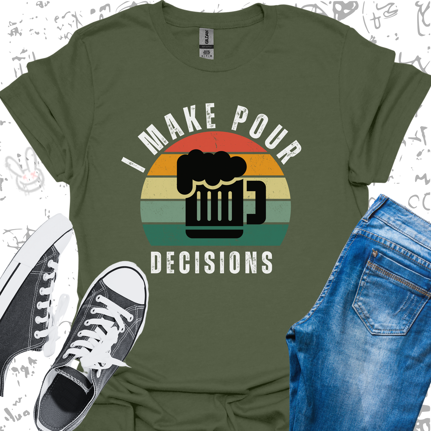 I make Pour Decisions-Beer- Unisex Jersey Short Sleeve Tee