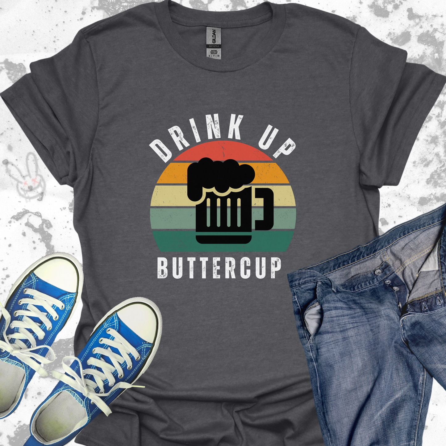 Drink Up Buttercup-Beer- Unisex Jersey Short Sleeve Tee