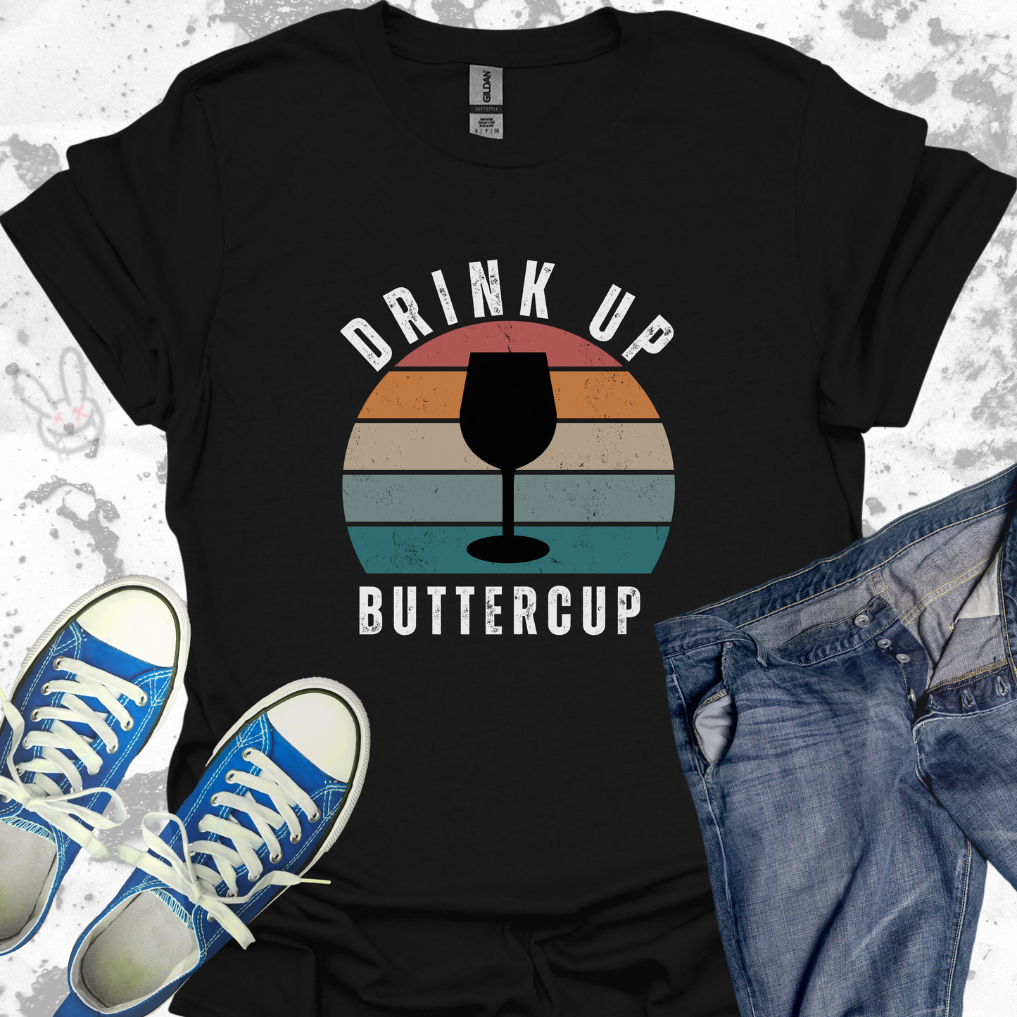 Drink Up Buttercup-Wine- Unisex Jersey Short Sleeve Tee