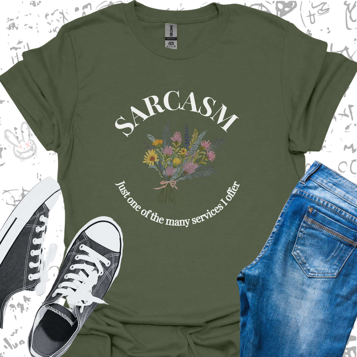 Sarcasm: Just one of the many services I offer - Unisex Jersey Short Sleeve Tee