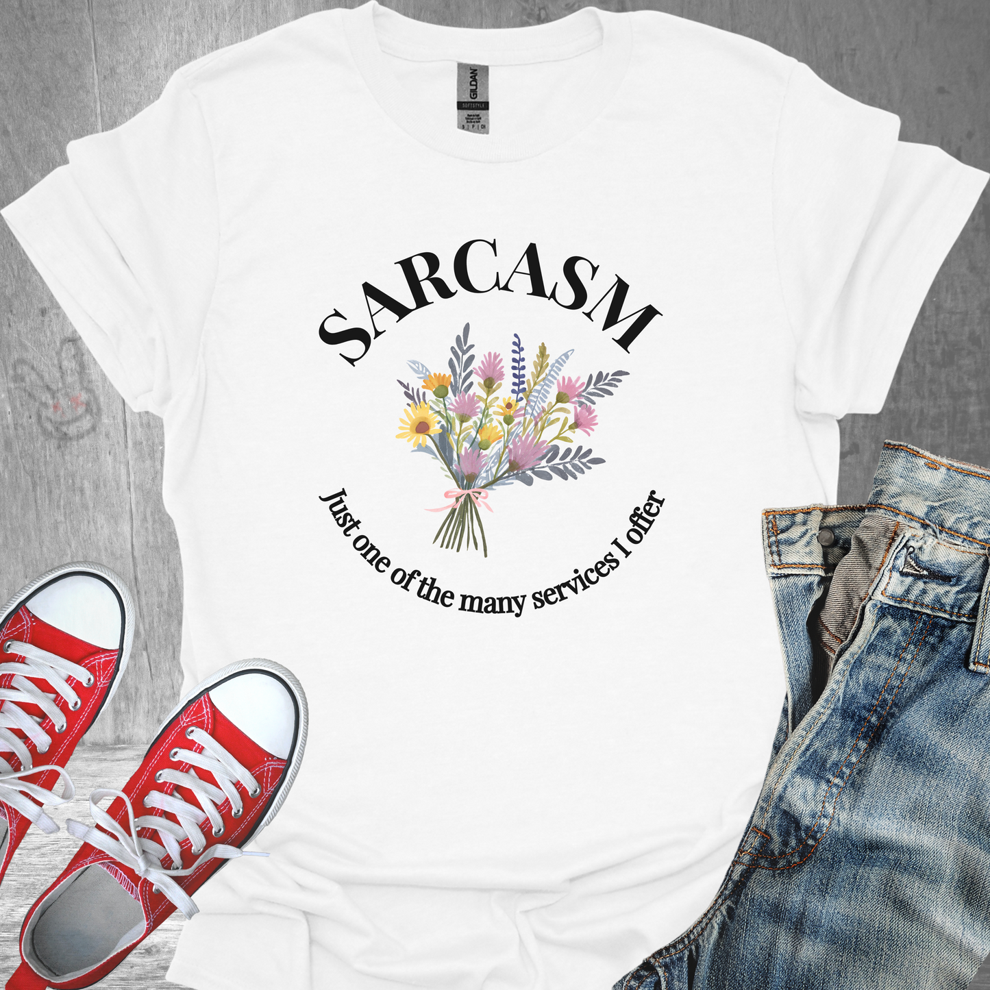 Sarcasm: Just one of the many services I offer - Unisex Jersey Short Sleeve Tee