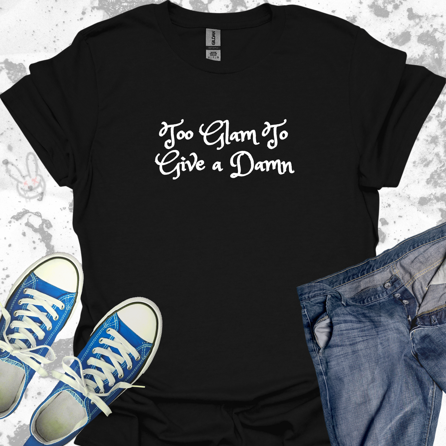 Too Glam To Give a Damn- Unisex Jersey Short Sleeve Tee