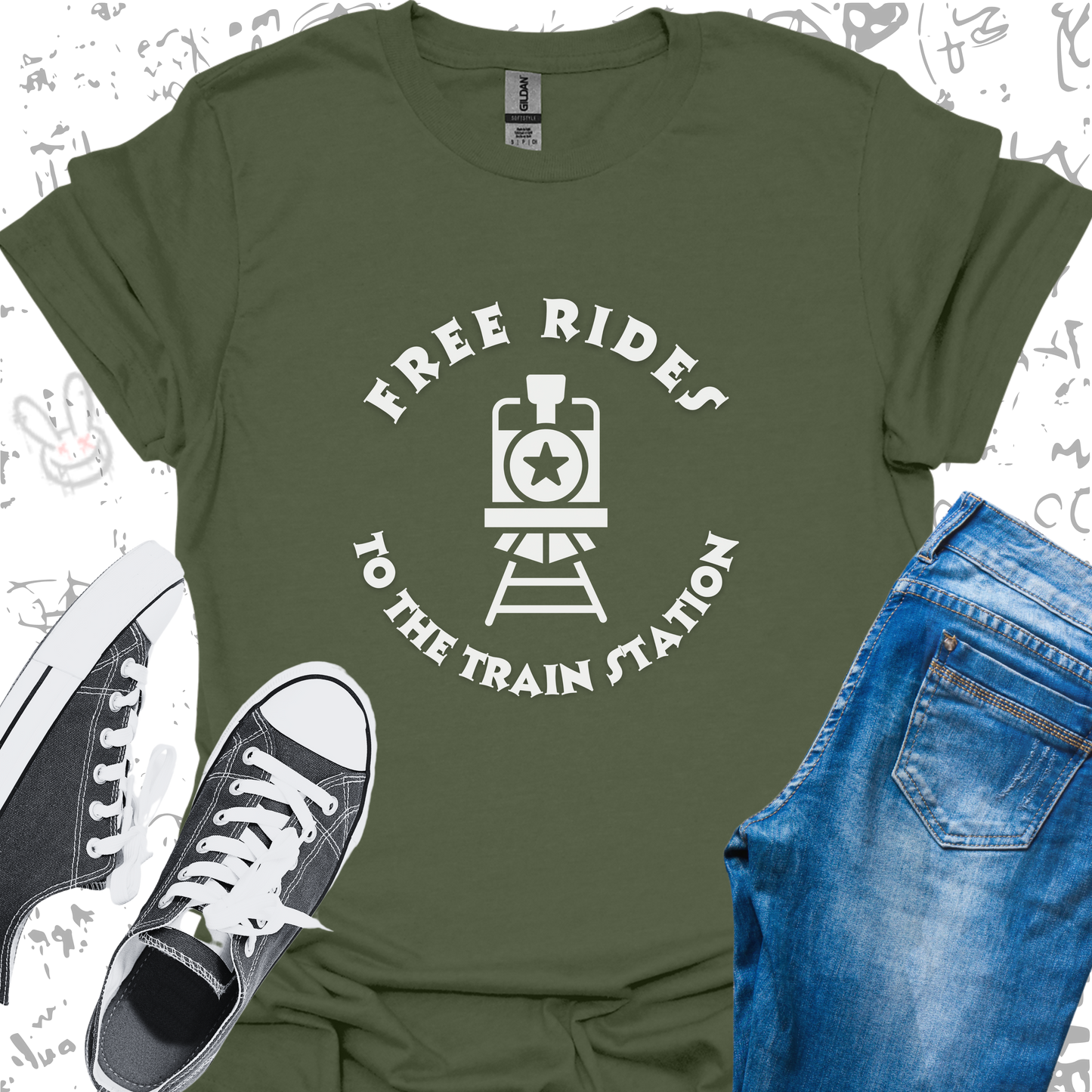 Free Rides to the Train Station- Unisex Jersey Short Sleeve Tee