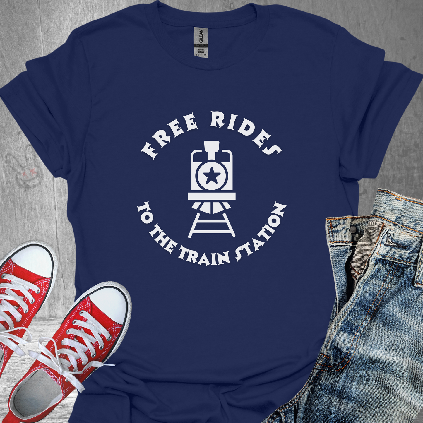 Free Rides to the Train Station- Unisex Jersey Short Sleeve Tee