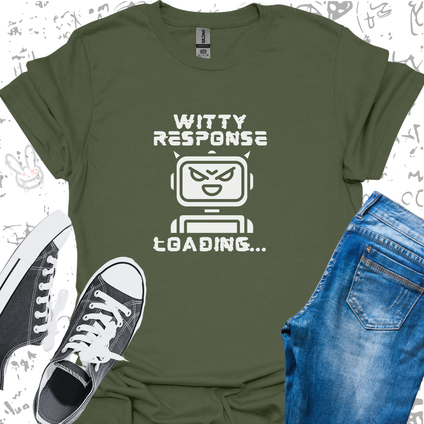 Witty Response Robot- Unisex Jersey Short Sleeve Tee