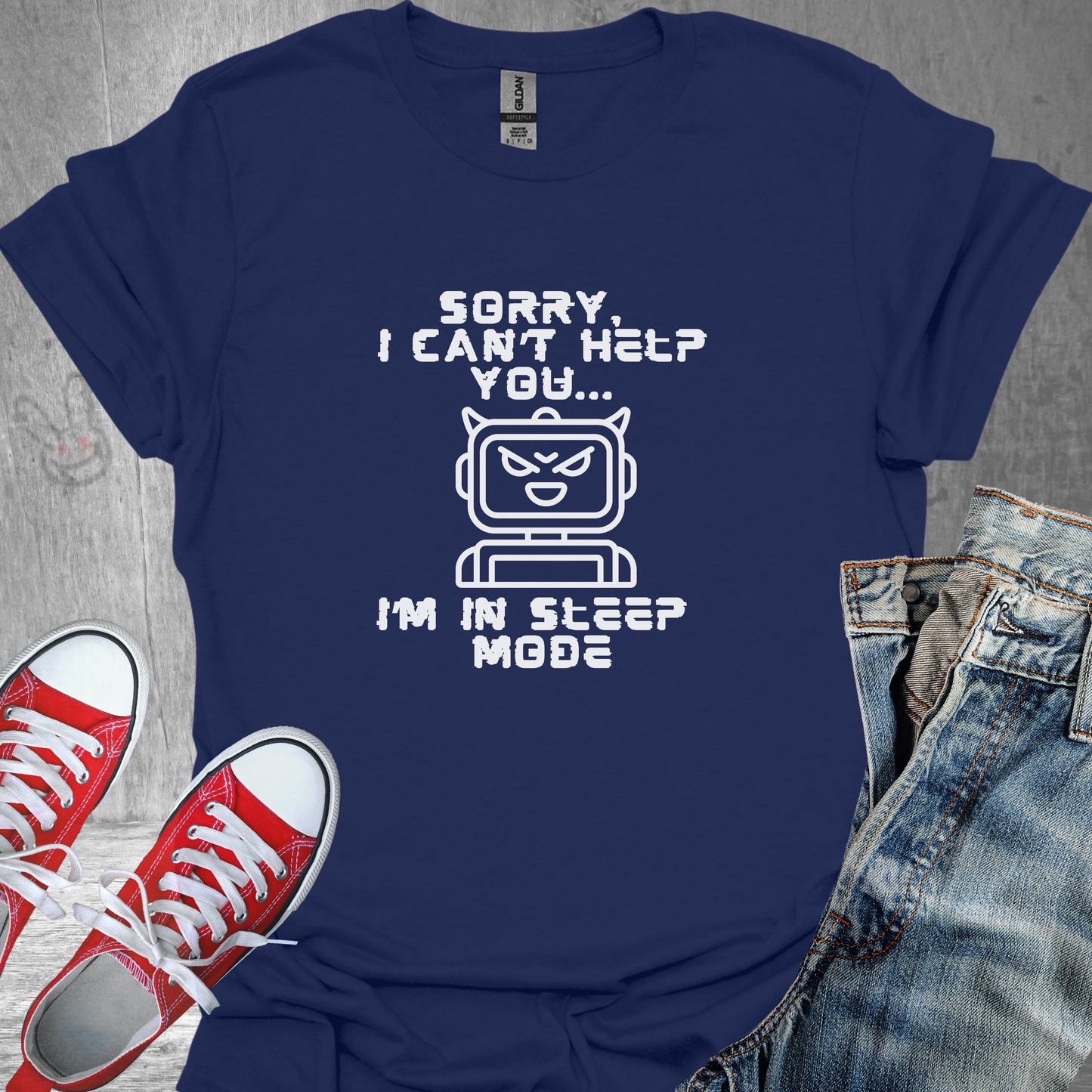 Sleep Mode Robot- Unisex Jersey Short Sleeve Tee
