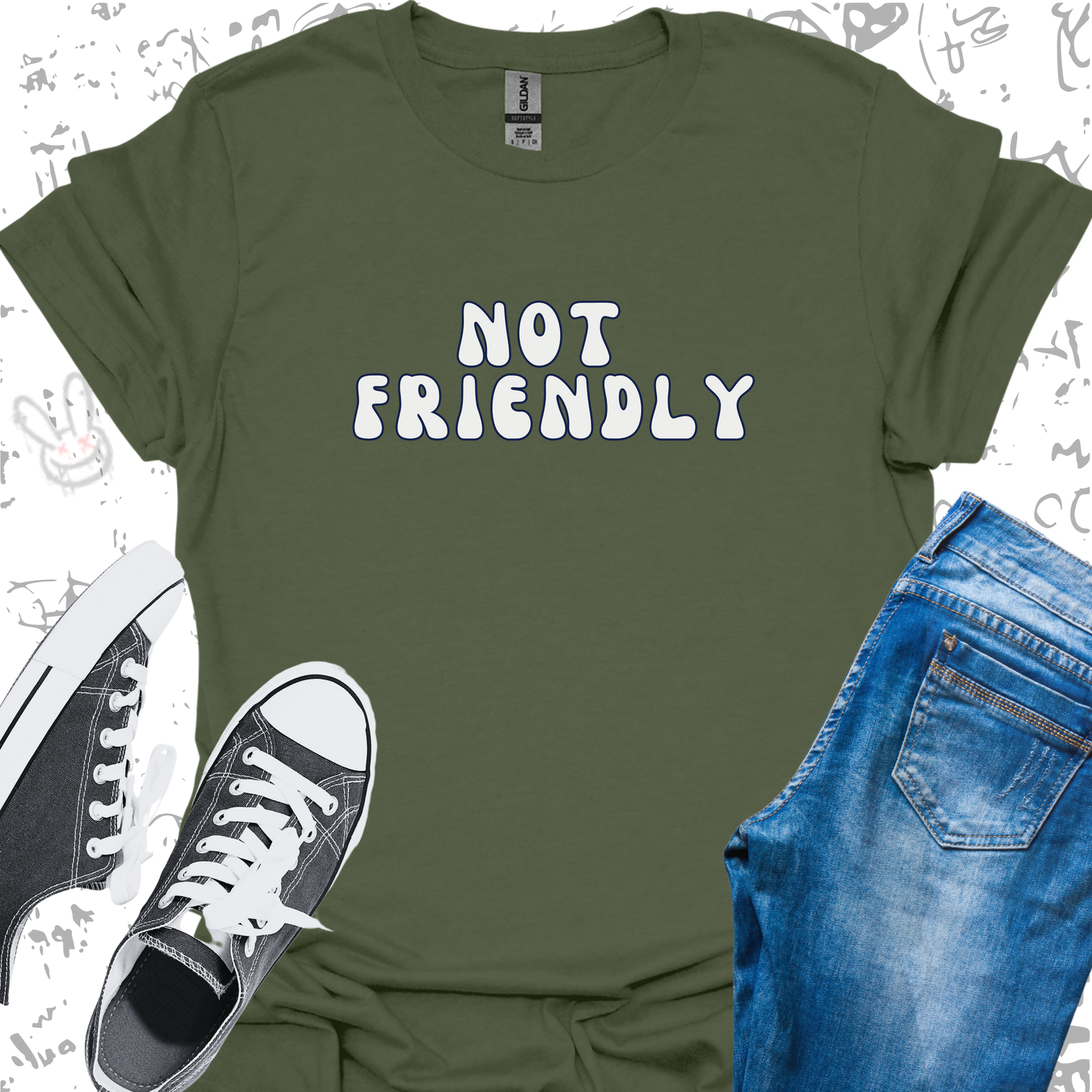 Not Friendly - Unisex Jersey Short Sleeve Tee