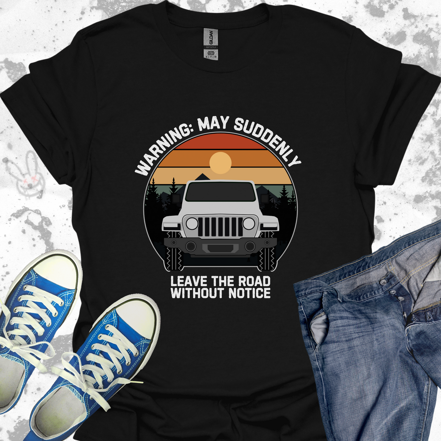 Warning: May Suddenly Leave the Road Without Notice- Unisex Jersey Short Sleeve Tee