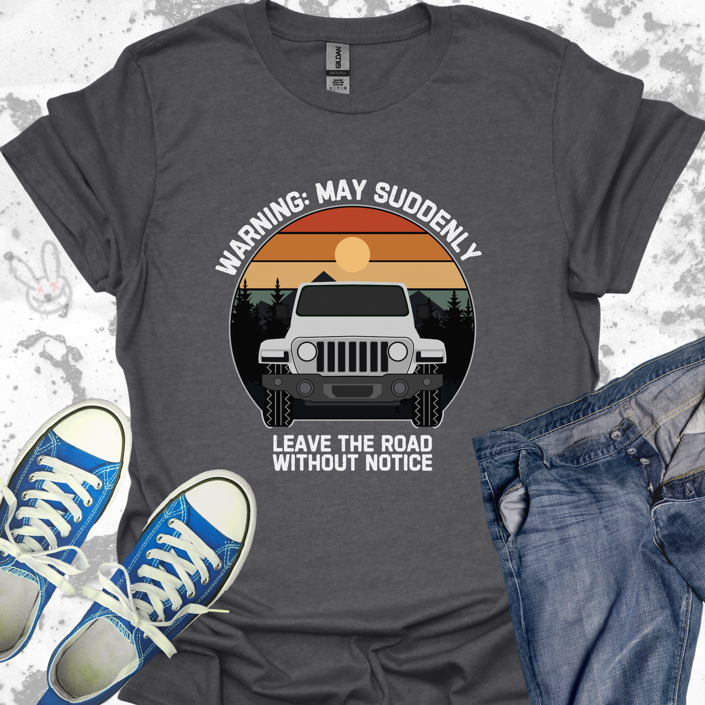 Warning: May Suddenly Leave the Road Without Notice- Unisex Jersey Short Sleeve Tee