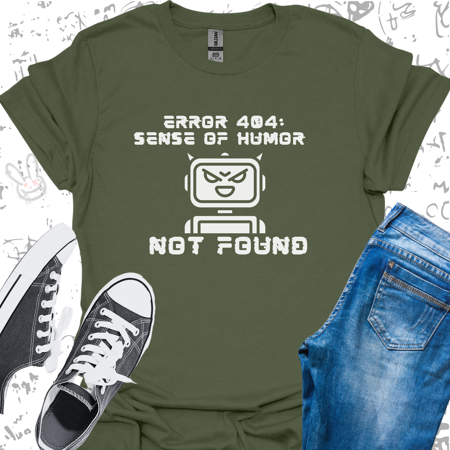 Error 404: Sense of Humor Not Found- Unisex Jersey Short Sleeve Tee