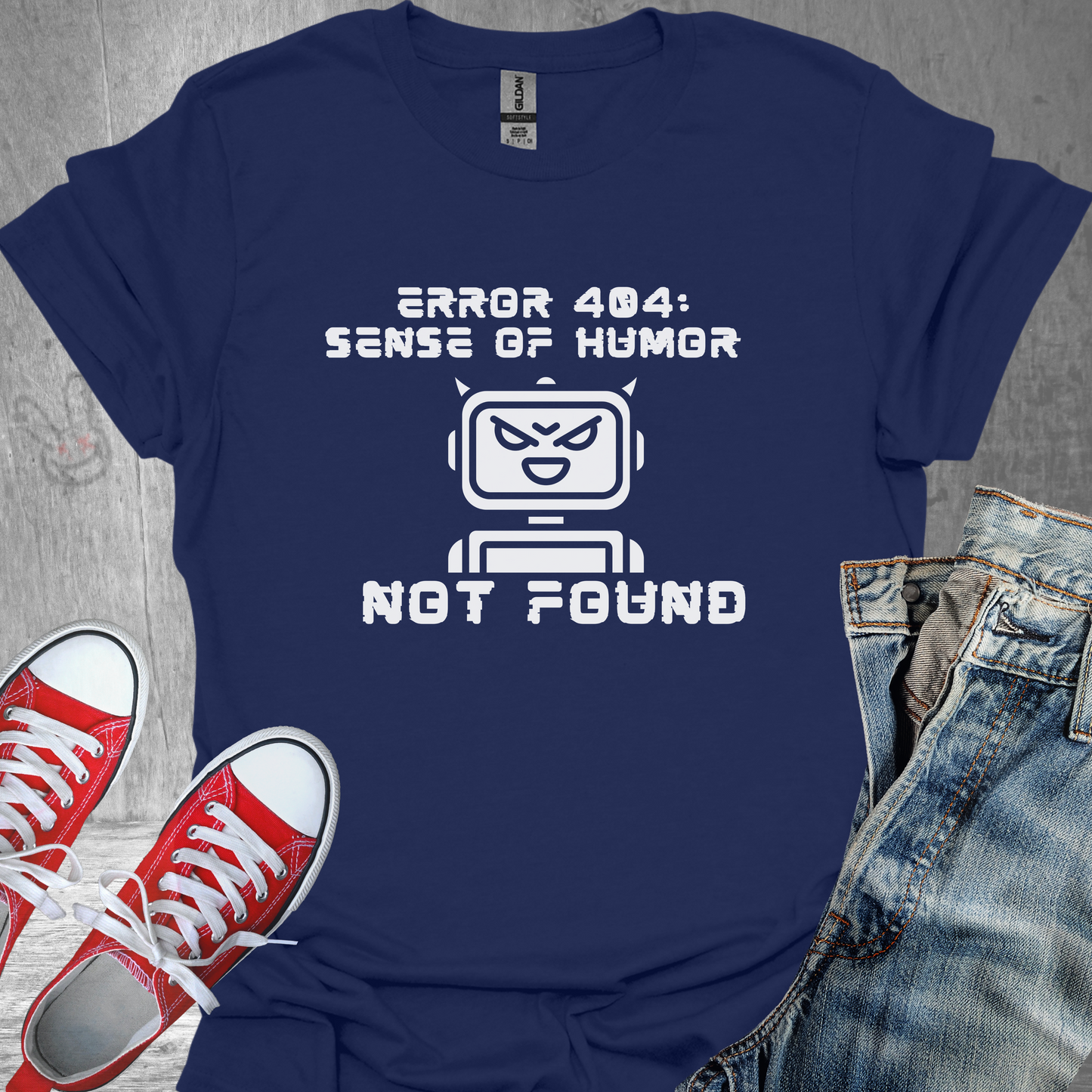 Error 404: Sense of Humor Not Found- Unisex Jersey Short Sleeve Tee