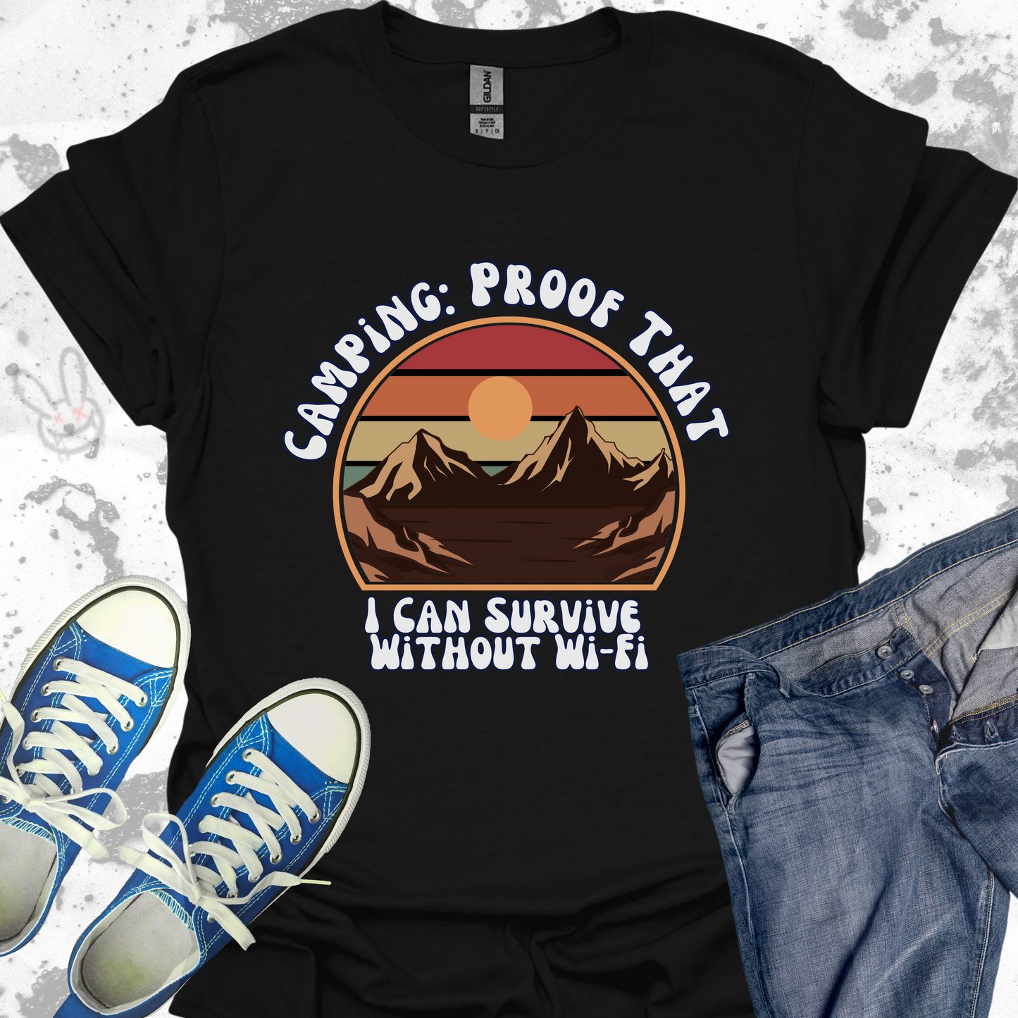 Camping: Proof that I can survive without WiFi - Unisex Jersey Short Sleeve Tee