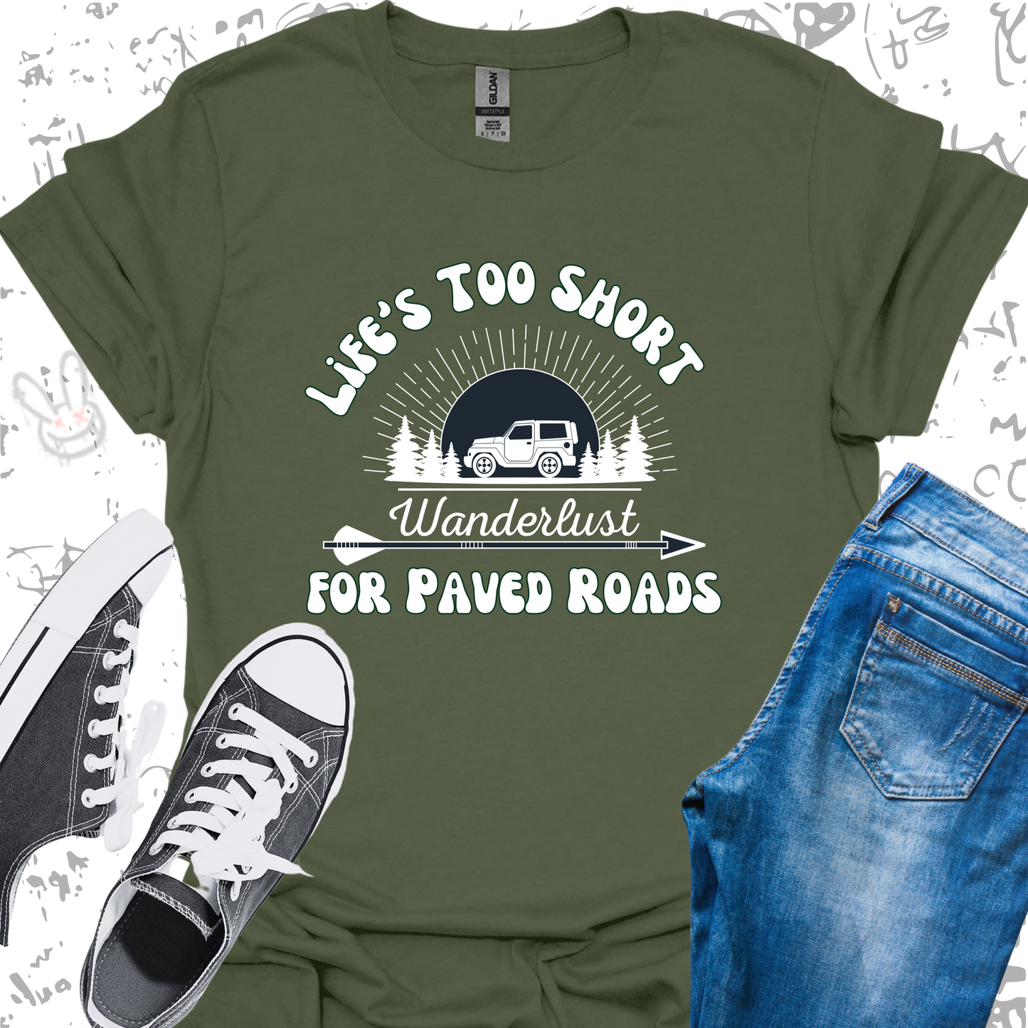 Life's Too Short for Paved Roads- Unisex Jersey Short Sleeve Tee