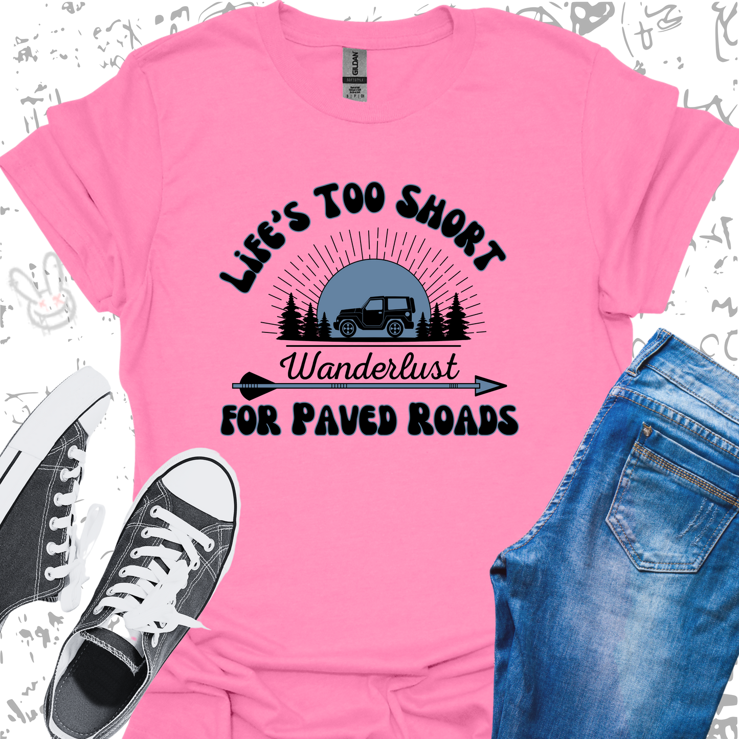 Life's Too Short for Paved Roads- Unisex Jersey Short Sleeve Tee