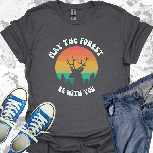 May the Forest Be With You (Deer)- Unisex Jersey Short Sleeve Tee