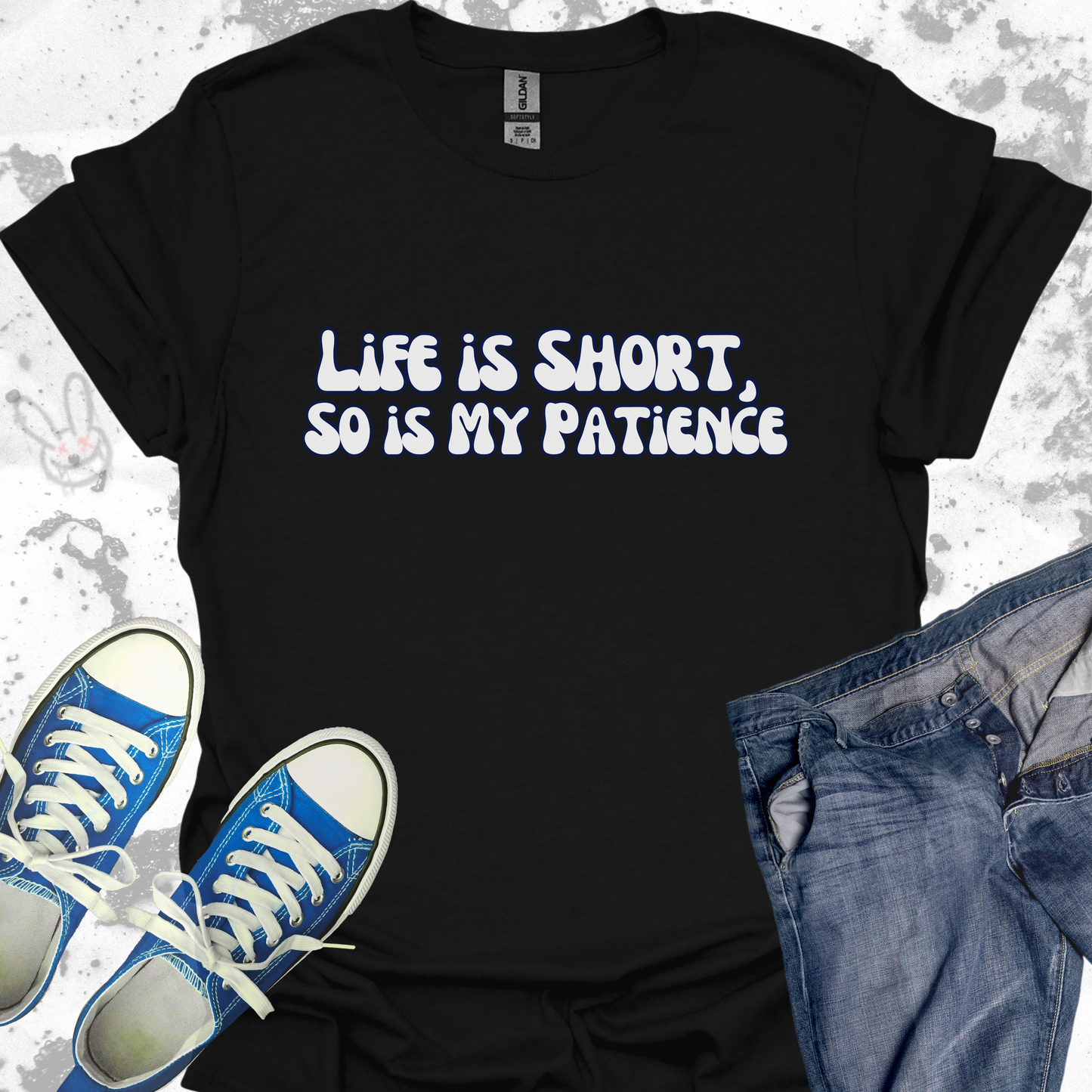 Life is Short, so is my Patience (text) - Unisex Jersey Short Sleeve Tee