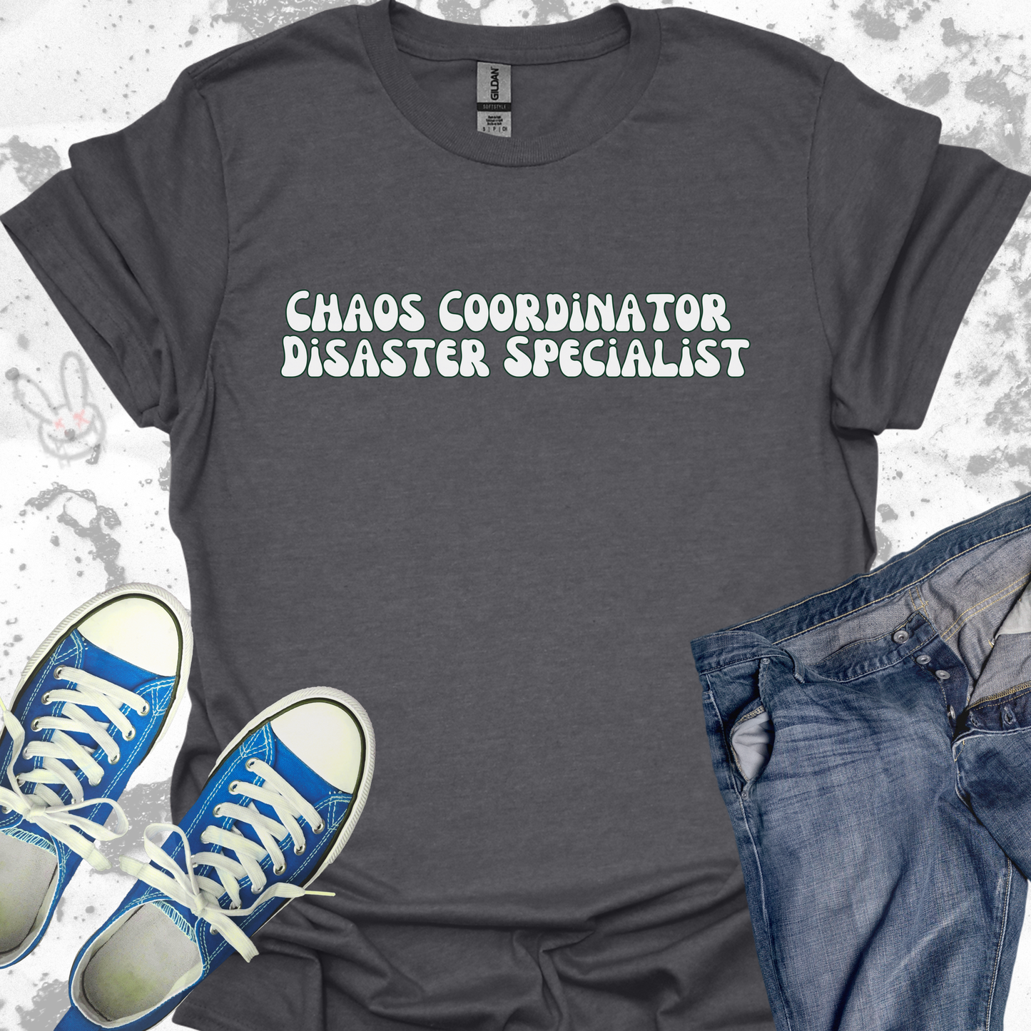 Chaos Coordinator, Disaster Specialist (text) - Unisex Jersey Short Sleeve Tee