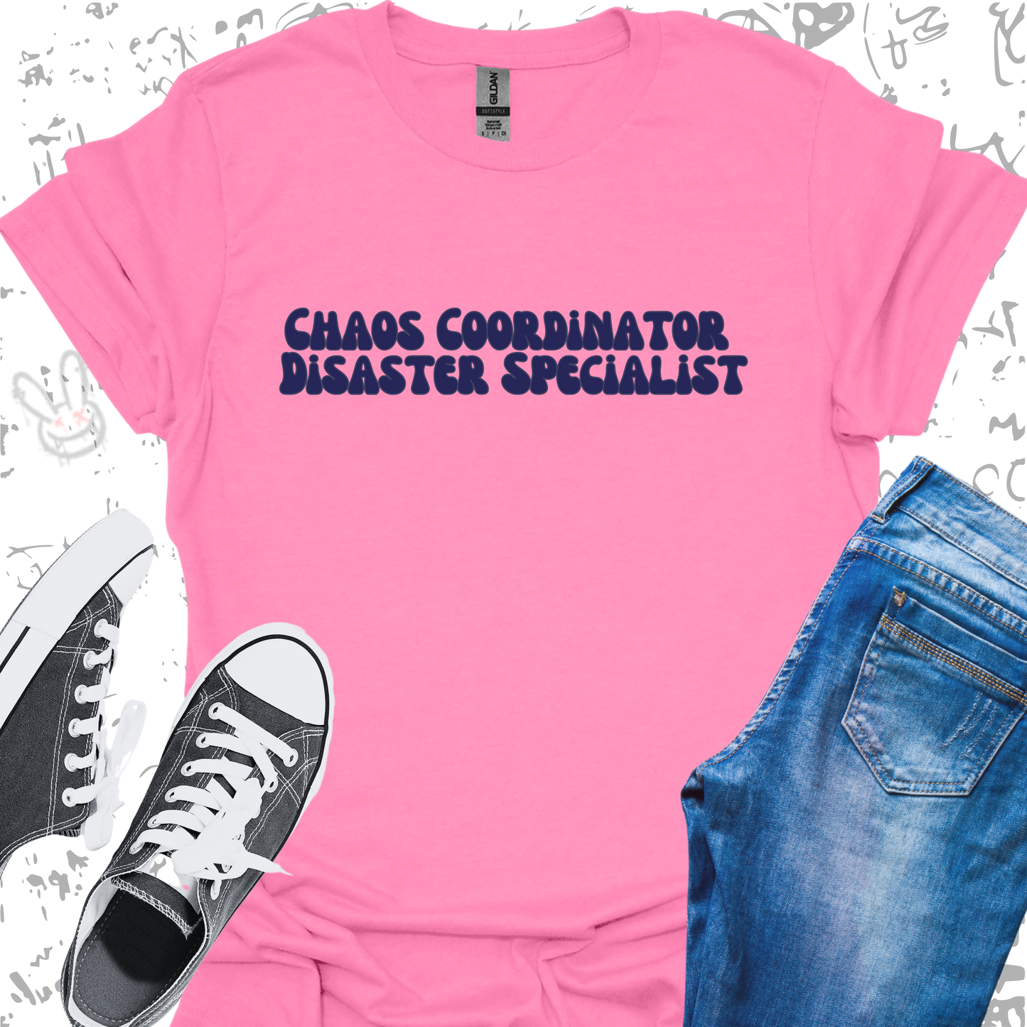 Chaos Coordinator, Disaster Specialist (text) - Unisex Jersey Short Sleeve Tee