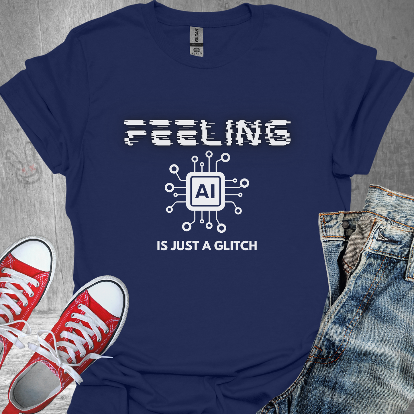 Feeling is Just a Glitch  - Unisex Jersey Short Sleeve Tee