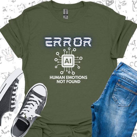 Error Human emotions not found - Unisex Jersey Short Sleeve Tee