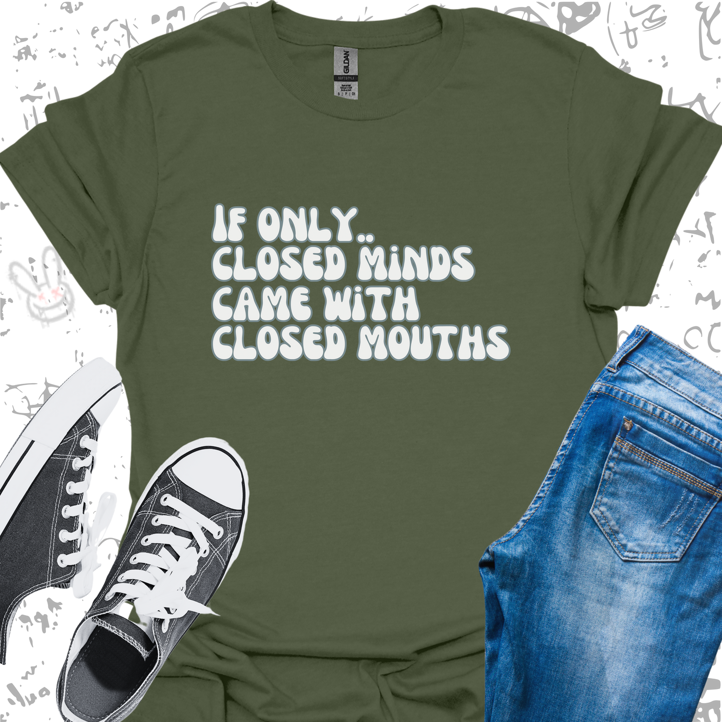 If Only Closed Minds Came with Closed Mouths  - Unisex Jersey Short Sleeve Tee