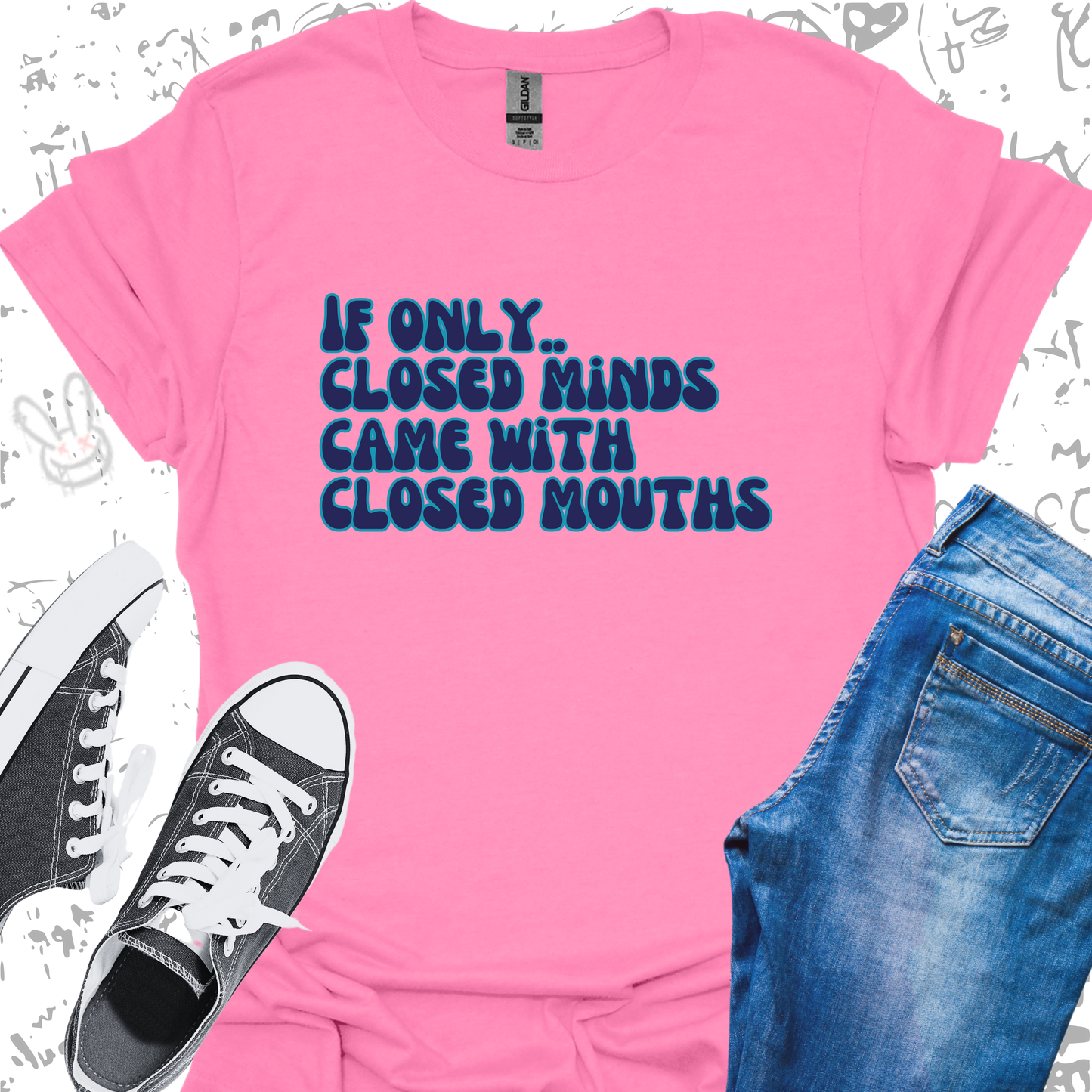 If Only Closed Minds Came with Closed Mouths  - Unisex Jersey Short Sleeve Tee