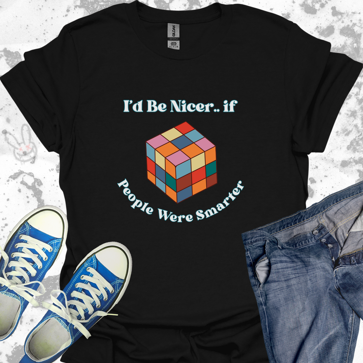 I'd be Nicer If People were Smarter (Rubik)- Unisex Jersey Short Sleeve Tee