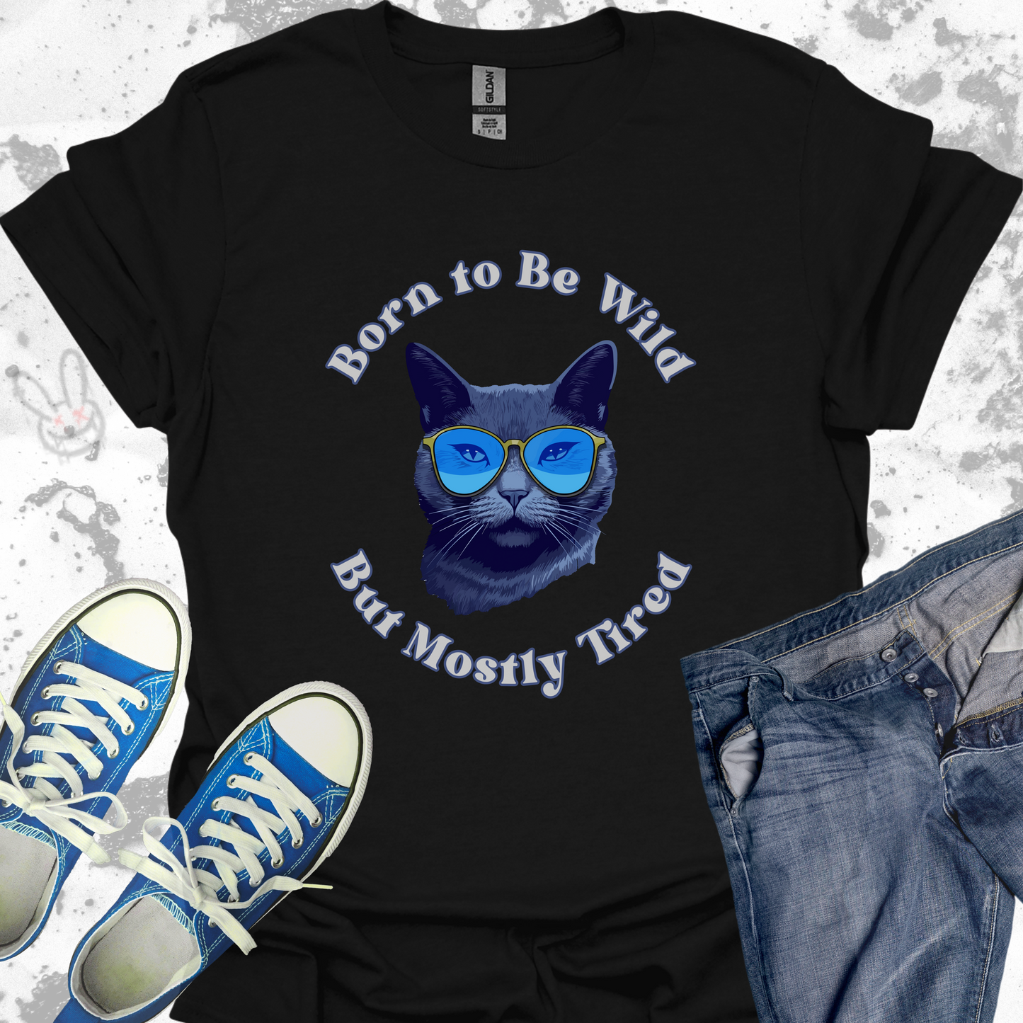 Born to be Wild But Mostly Tired (Cat)- Unisex Jersey Short Sleeve Tee