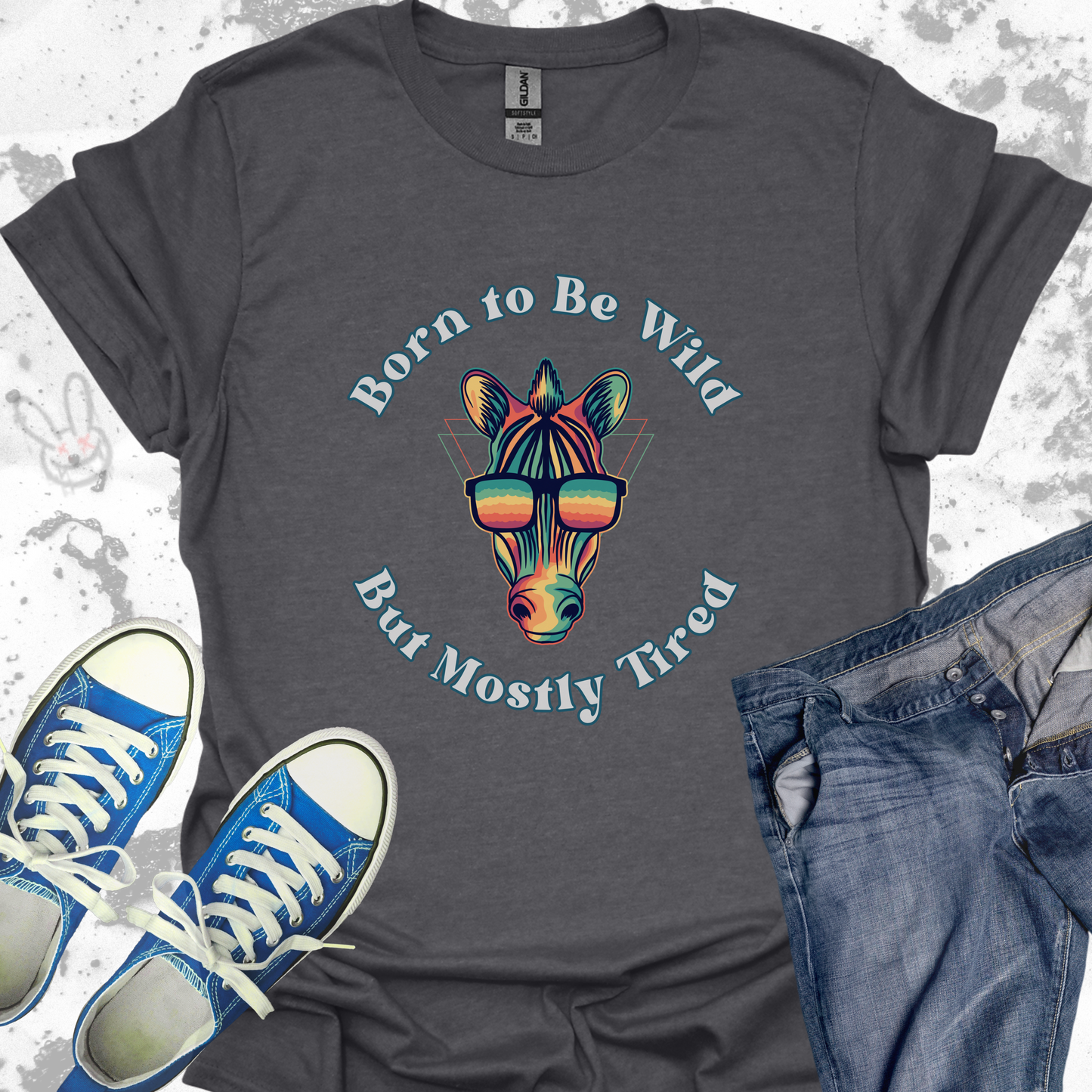 Born to be Wild But Mostly Tired (Zebra)- Unisex Jersey Short Sleeve Tee