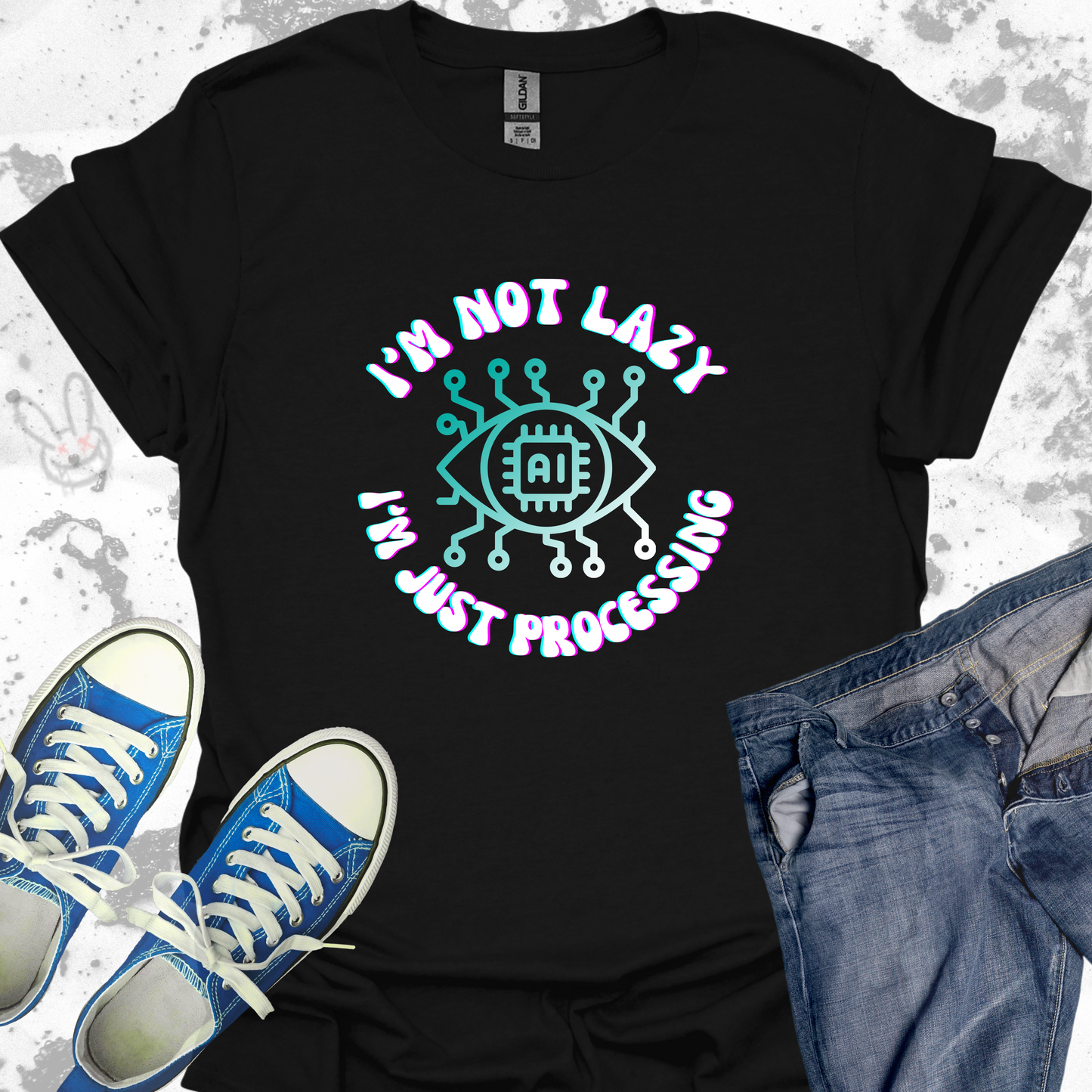 I'm Not Lazy I'm Just Processing  - Unisex Jersey Short Sleeve Tee