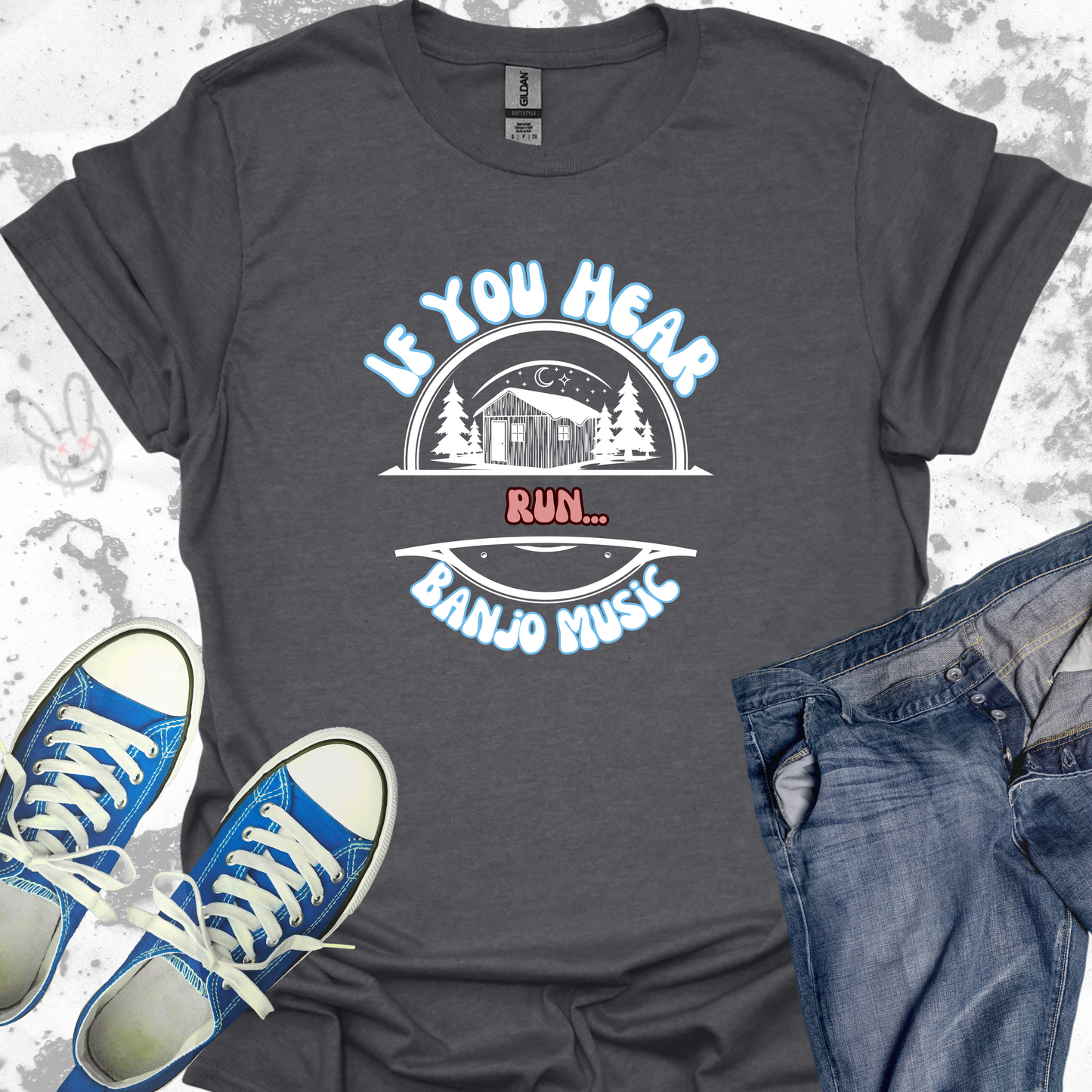 If You Hear Banjo Music... RUN - Unisex Jersey Short Sleeve Tee