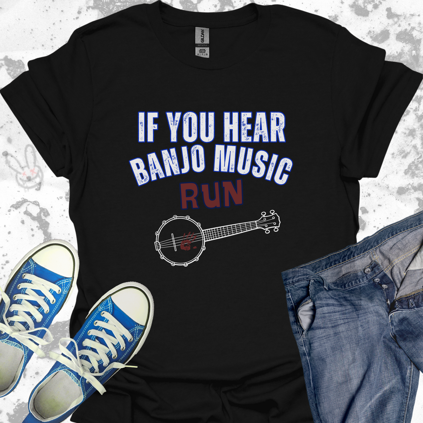 If You Hear Banjo Music... RUN (v2)- Unisex Jersey Short Sleeve Tee