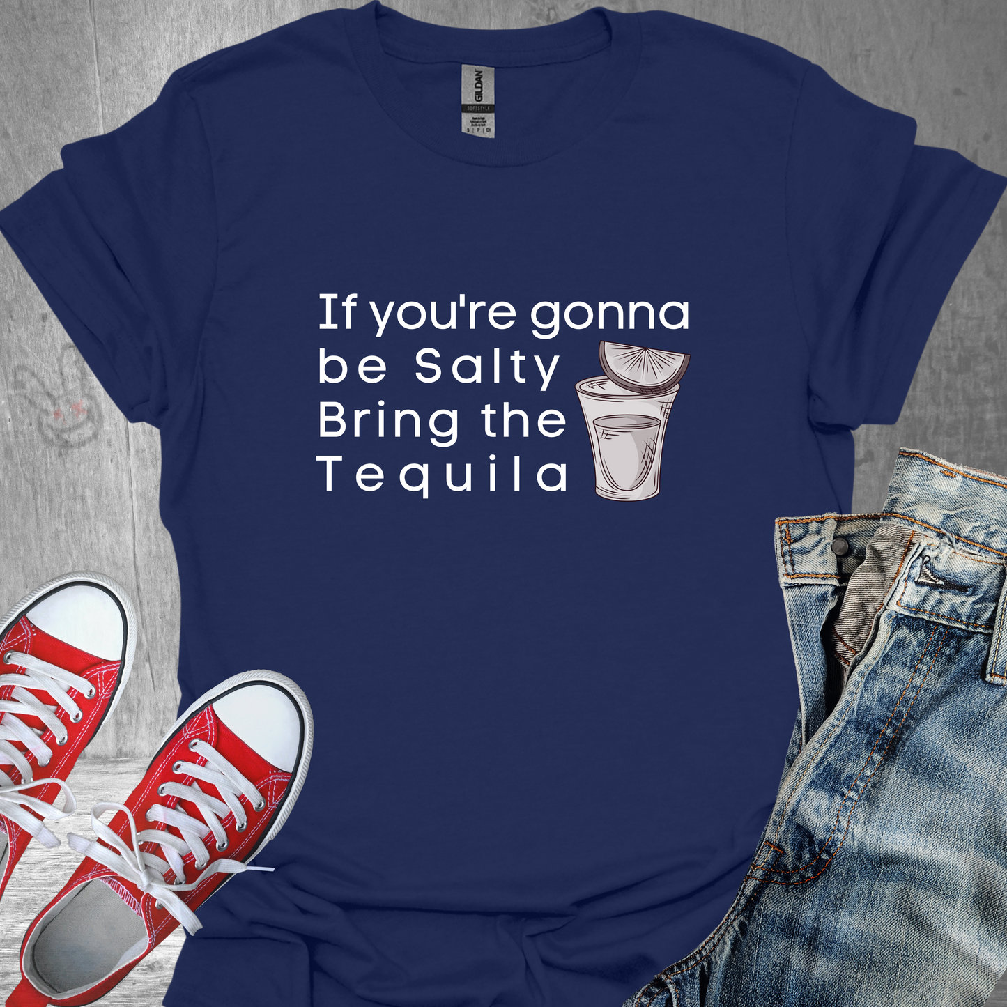 If your gonna be Salty Bring the Tequila- Unisex Jersey Short Sleeve Tee