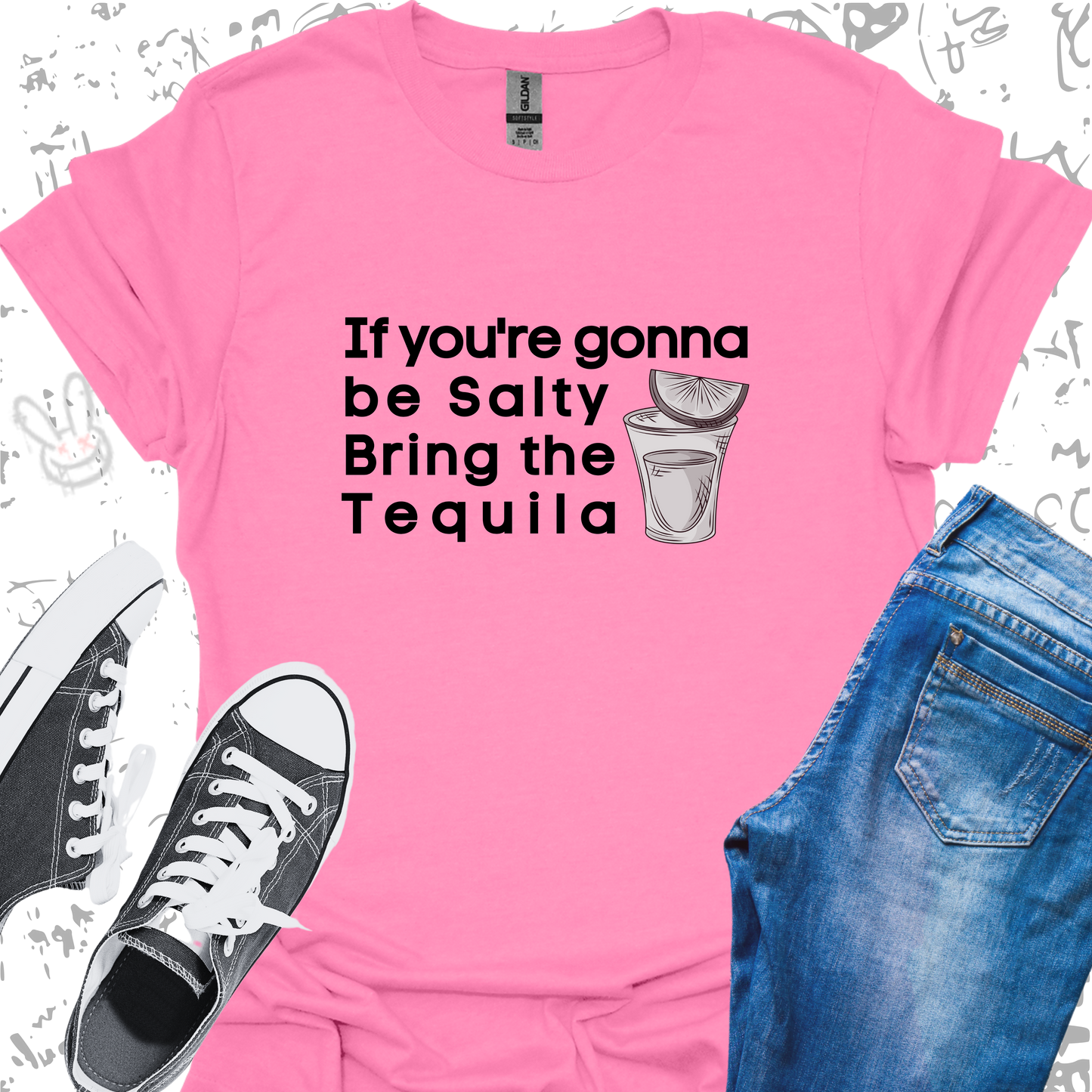 If your gonna be Salty Bring the Tequila- Unisex Jersey Short Sleeve Tee